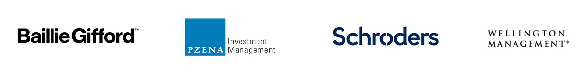 Baillie Gifford, Pzena Investment Management, Schroders, Wellington Management