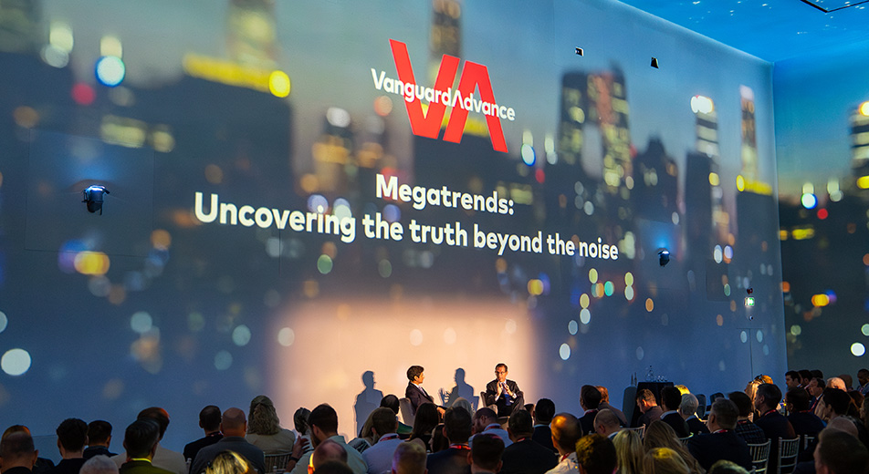 The stage at Vanguard Advance during Megatrends: Uncovering the truth beyond the noise